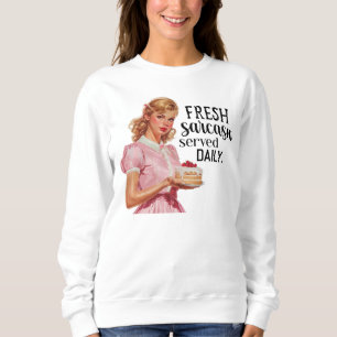 lustig färsk sarcasm ord art retro dam t shirt
