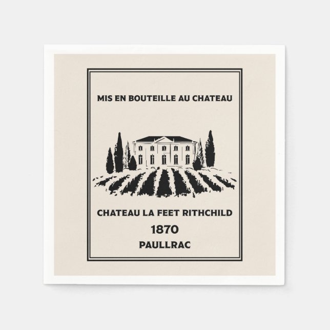 Lustig Fransk Birthday Pappersservett (Framsidan)