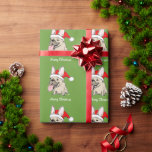 Lustig Fransk Bulldog Juljulen Mönster Cute Presentpapper<br><div class="desc">Cute Fransk Bulldog Älskare' Papper för julafton. Lustigt än färgad Frenchie bar en julhatt. En roligt hund mönster med ord "God jul". Text kan vara personlig. Den perfekt helgdag figurerar för Frenchy älskare. Besök Jenns Doodle World om du vill ha ännu fler Franskar juldesigner och hund älskare helgdag.</div>