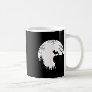Lustig Fransk Bulldog och Måne Halloween Hund älsk Kaffemugg