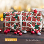 Lustig Fransk Mastiff jul Mönster Presentpapper<br><div class="desc">Den konstiga Fransken Mastiff jul Mönster har en vattenfärg av en Fransk Mastiff med en röd julklapp och en röd julklapp. Lönsam design för Hundälskare!</div>