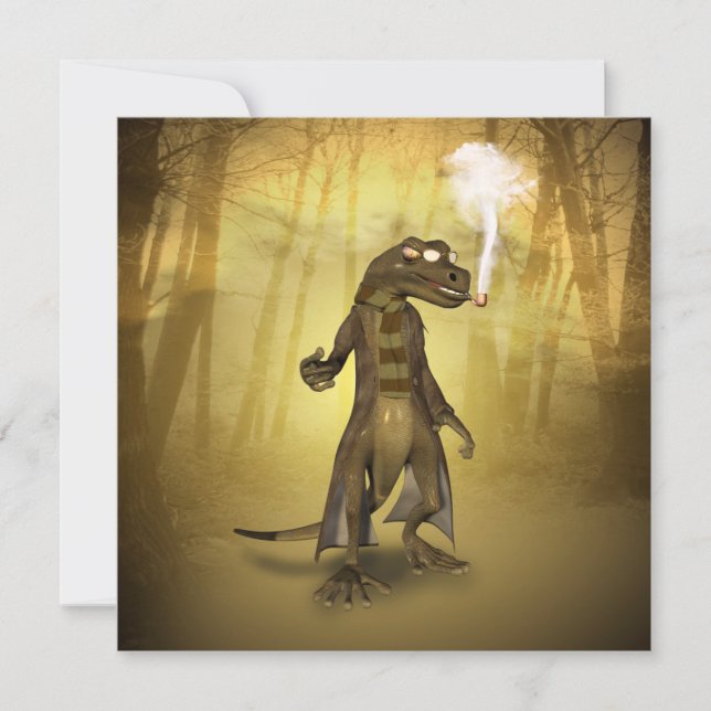 Lustig gecko inbjudningar (Framsida)