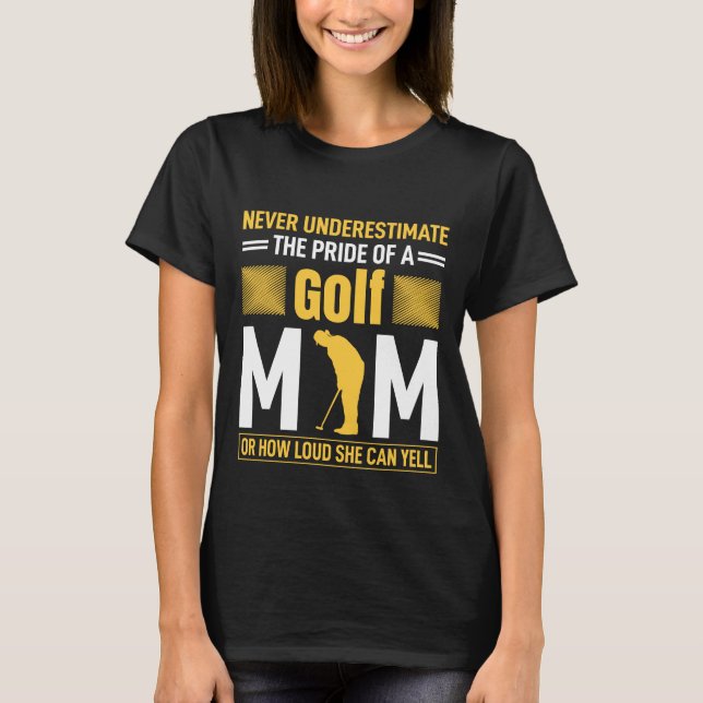 lustig golf Mamma sport ord art T Shirt (Framsida)