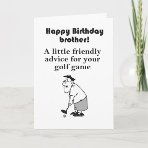 lustig golfbror grattis på födelsedagen kort
