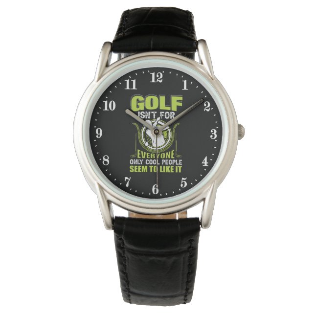 lustig golfsport ord art armbandsur (Framsida)