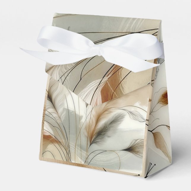 Lustig grönska Modern botanisk boho bröllop Presentaskar (Framsidan Sidan)