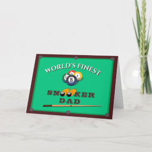 Lustig Grönt Bassäng Bord Snooker Pappa Fars dag Kort