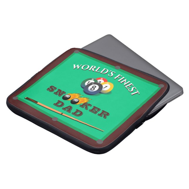 Lustig Grönt Bassäng Bord Snooker Pappa Fars dag Laptop Fodral (Framsida topp)