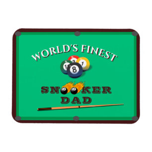 Lustig Grönt Bassäng Bord Snooker Pappa Fars dag Magnet