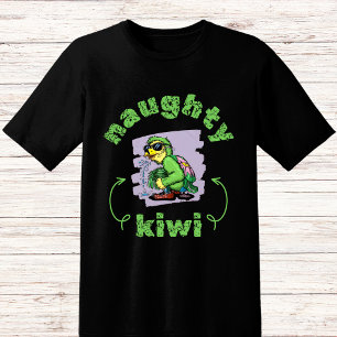 Lustig grönt kiwi-fågel t shirt