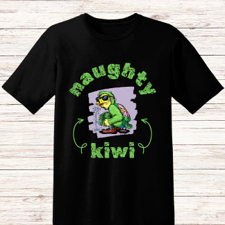 Lustig grönt kiwi-fågel t shirt