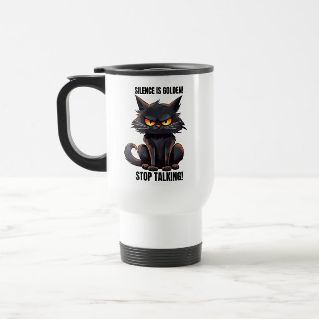 Lustig guldtystnad, kattsarkasm resemugg (Vänster)