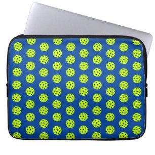 Lustig Gult Pickleball Mönster Laptop Fodral
