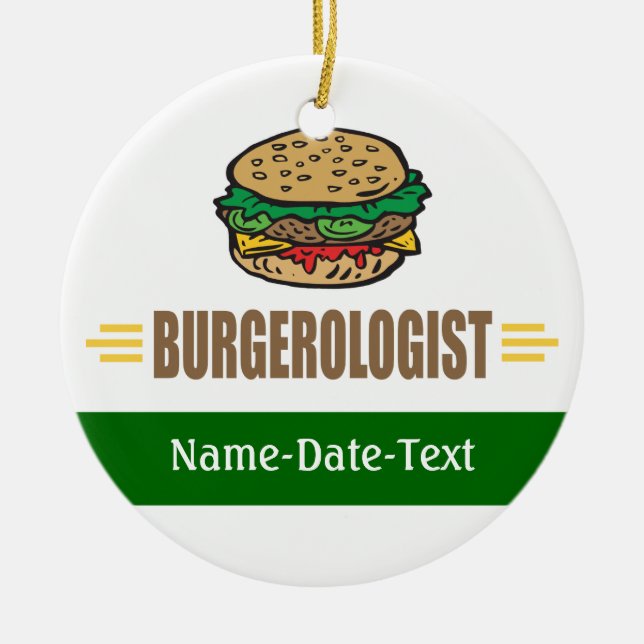 Lustig Hamburger Julgransprydnad Keramik (Framsidan)