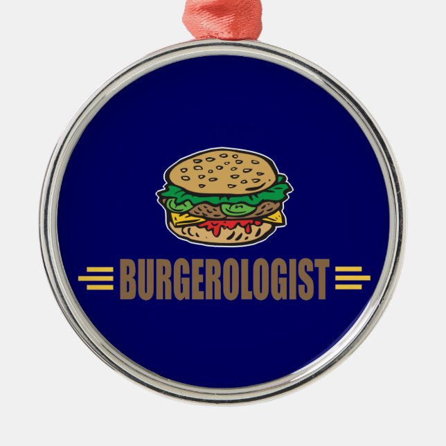 Lustig Hamburger Julgransprydnad Metall (Framsidan)