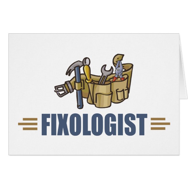 Lustig Handyman Hälsningskort (Framsidan Horizontal)