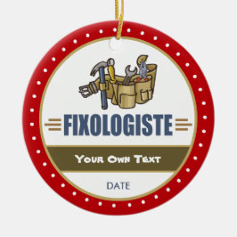 Lustig Handyman Julgransprydnad Keramik