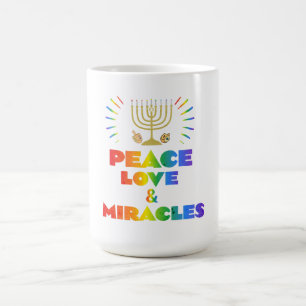 Lustig Hanukkah Peace Kärlek och Miracles Kaffemugg