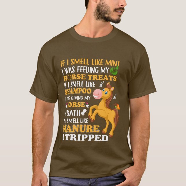 lustig hästgödsel, ord art t shirt (Framsida)