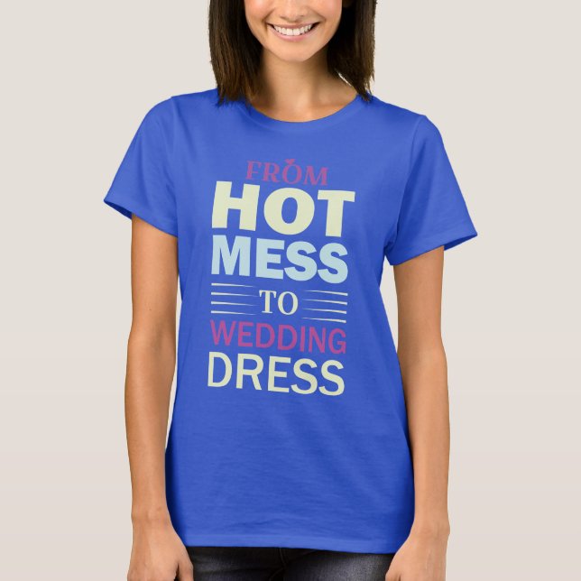 lustig hett  till Bröllop klänning T Shirt (Framsida)