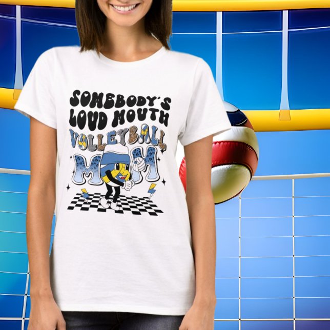 lustig högljudd volleyball Mamma ord art T Shirt (Skapare uppladdad)