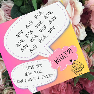 lustig humor cupkaka Mamma ROSA mor dag Julkort