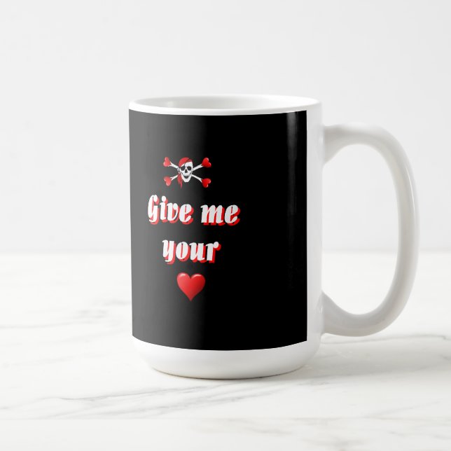 Lustig humoristisk pirat flagga kaffemugg (Höger)