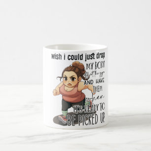 lustig humoristisk träning kaffemugg