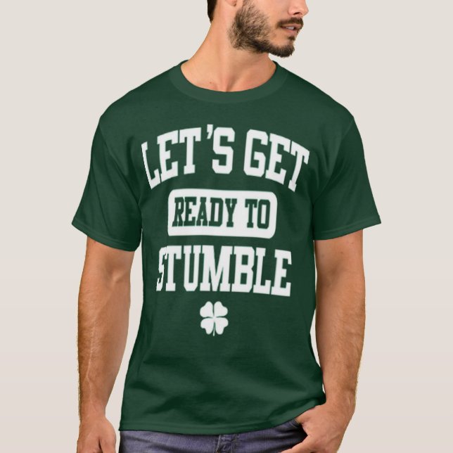Lustig Irish St patrick's day Drinking Beer Party T Shirt (Framsida)