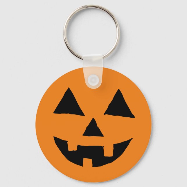 Lustig Jack O Lanter Halloween Art Simple Jack O Nyckelring (Framsida)