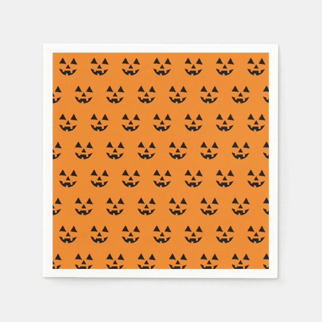 Lustig Jack O Lanter Halloween Art Simple Jack O Pappersservett (Framsidan)