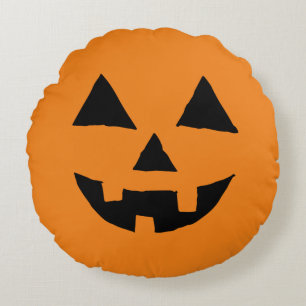 Lustig Jack O Lanter Halloween Art Simple Jack O Rund Kudde