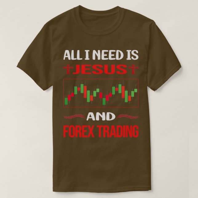 Lustig Jesus Forex Trader T Shirt (Design framsida)
