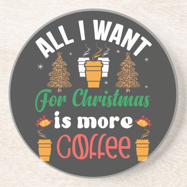 Lustig jul, allt jag vill ha är mer kaffekorget underlägg (Framsidan)