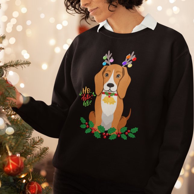 Lustig jul-Hund T Shirt (Christmas Dog Sweatshirt)
