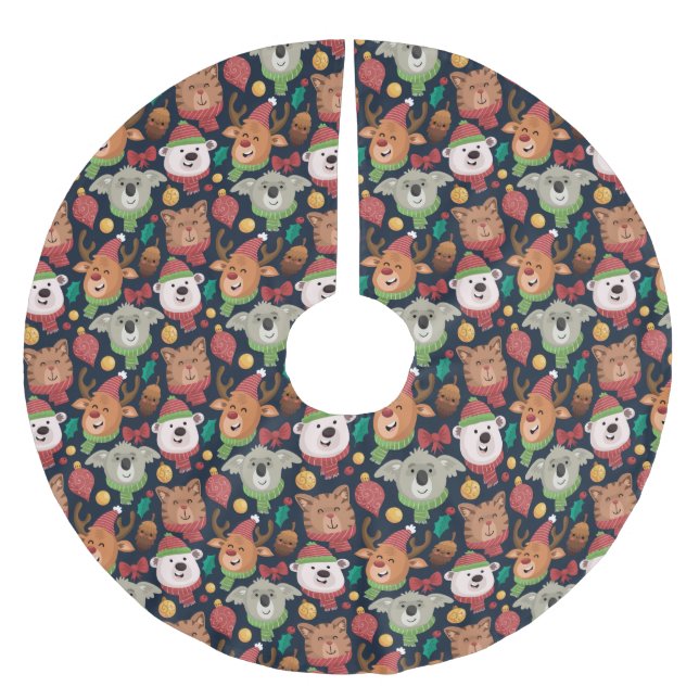 Lustig jul julgransmatta borstad polyester (Framsidan)