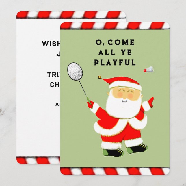 Lustig jul julkort (Fram/baksida)