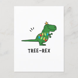 Lustig jul mellan Träd och Rex Helg Vykort