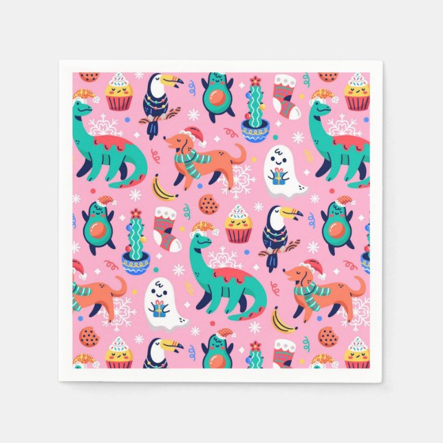 Lustig jul pappersservett (Framsidan)