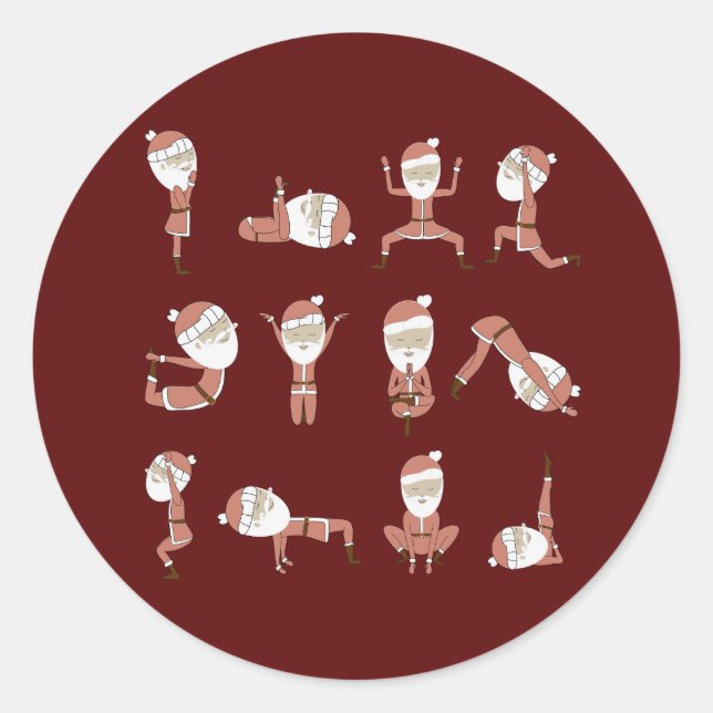 Lustig jul runt klistermärke (Framsida)