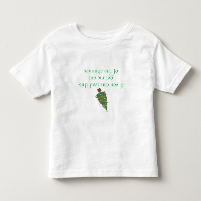 Lustig jul upp och ned fras t shirt (Framsida)