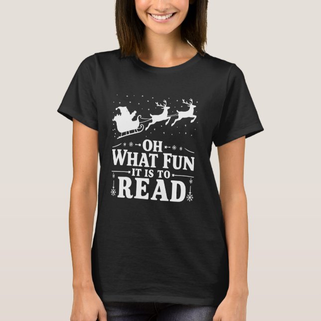 Lustig julbokmask Jultomten Julafton Reading T Shirt (Framsida)