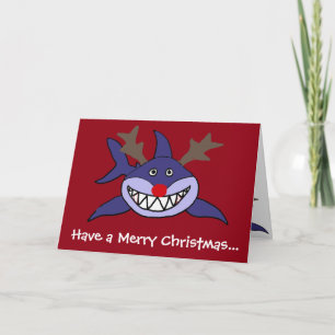 Lustig julhak Reindeer Helgkort