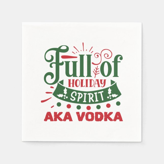 Lustig julvodka älskare party Napkins Pappersservett (Framsidan)