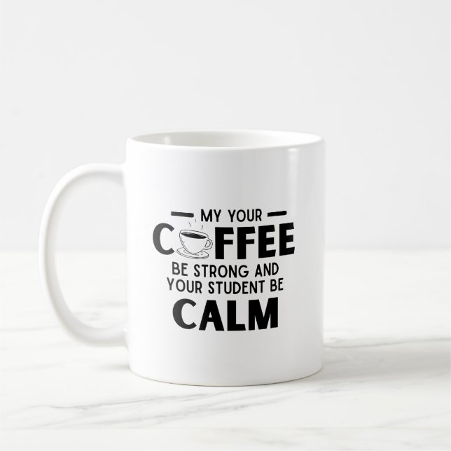 lustig kaffelärare kaffemugg (Vänster)