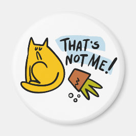 Lustig katt och omvänd blomkruka magnet