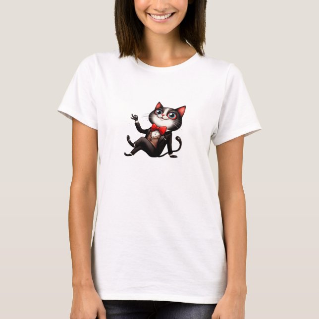 Lustig katt t shirt (Framsida)