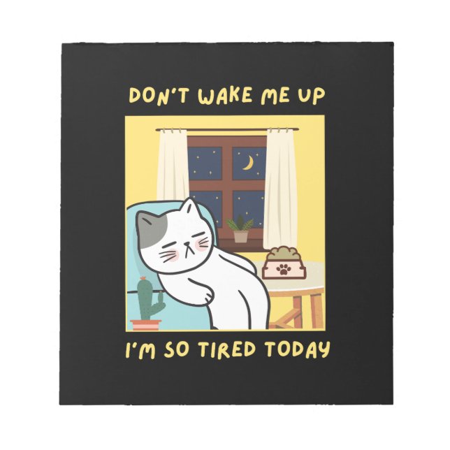 lustig kattdesign - trendig design för roligt anteckningsblock (Framsida)