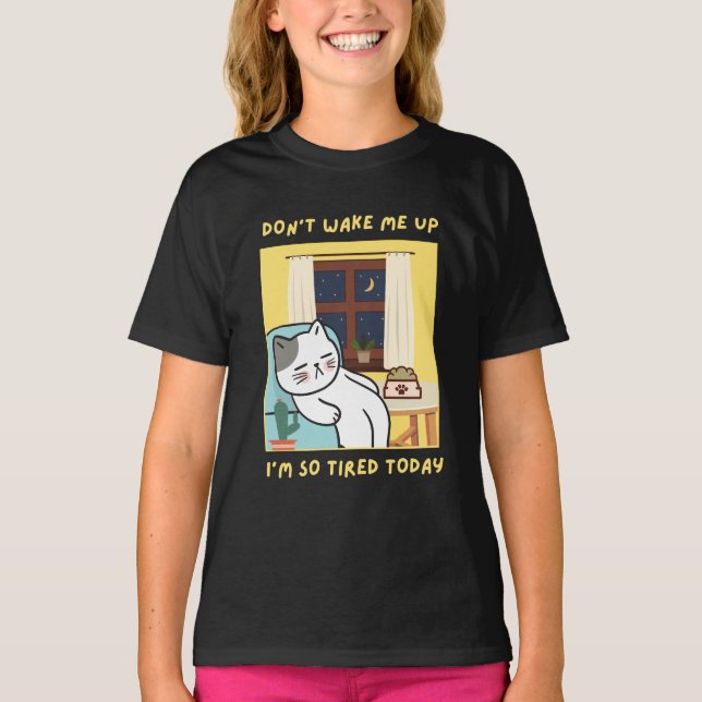 lustig kattdesign - trendig design för roligt t shirt (Framsida)