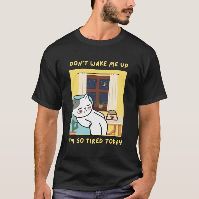 lustig kattdesign - trendig design för roligt t shirt (Framsida)